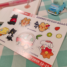 Load image into Gallery viewer, Fruit Car Rally Vinyl Sticker Sheet