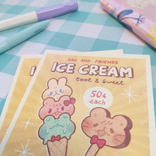 Load image into Gallery viewer, Retro Ice Cream Postcard Print