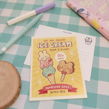 Load image into Gallery viewer, Retro Ice Cream Postcard Print