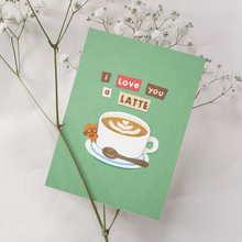 Load image into Gallery viewer, Latte Love Greeting Card