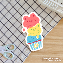 Load image into Gallery viewer, Subtle Pride Ice Cream Stickers