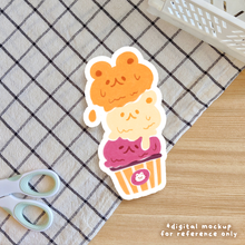 Load image into Gallery viewer, Subtle Pride Ice Cream Stickers