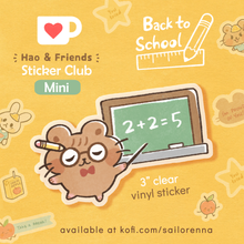 Load image into Gallery viewer, Hamster Math Teacher Clear Sticker

