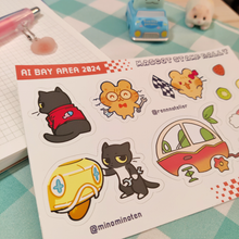 Load image into Gallery viewer, Fruit Car Rally Vinyl Sticker Sheet
