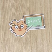 Load image into Gallery viewer, Hamster Math Teacher Clear Sticker
